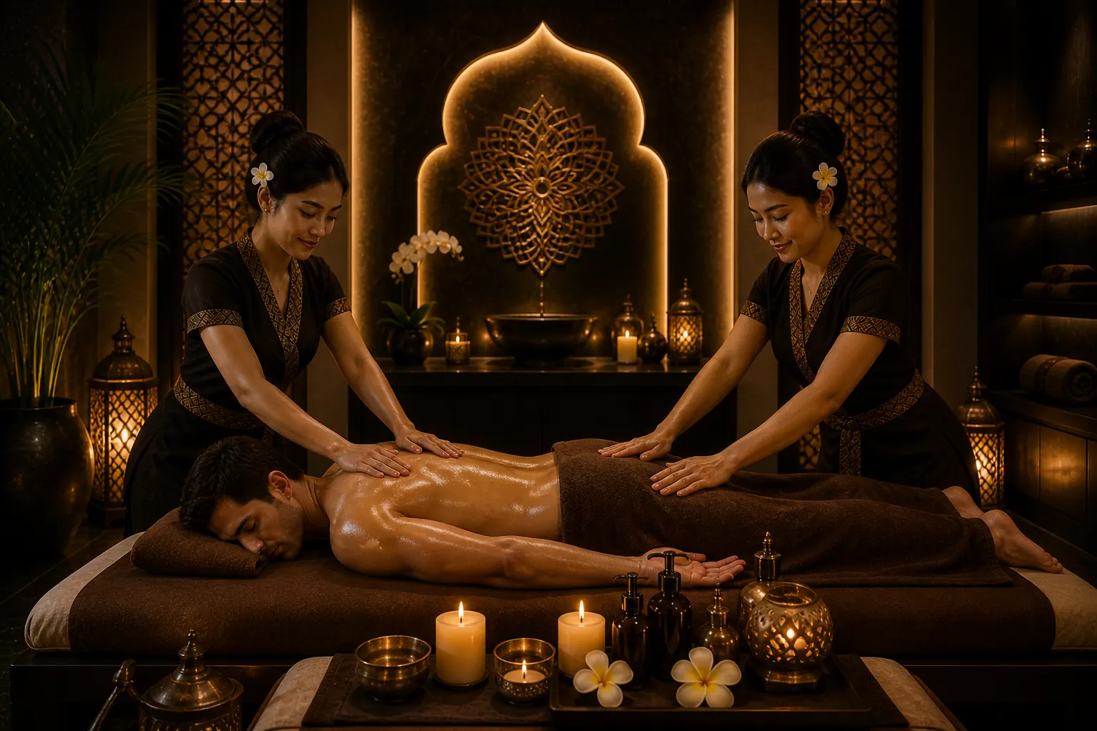 4 hand massage in Dubai